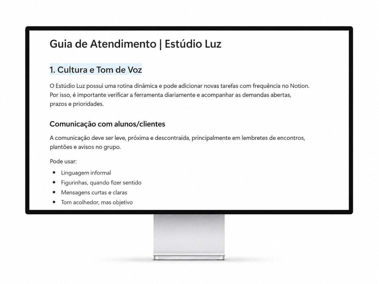 Guia de atendimento